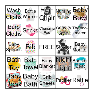 Megan's Baby Shower Bingo Card