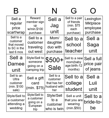 Bingo Card