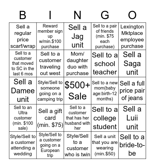 Bingo Card