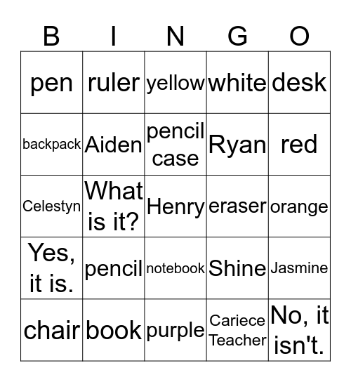 Bingo Card