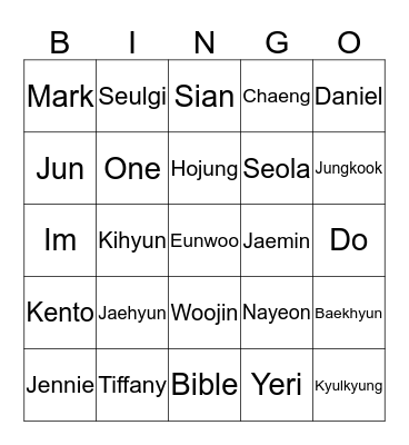 ENAEUNWOO97 Bingo Card