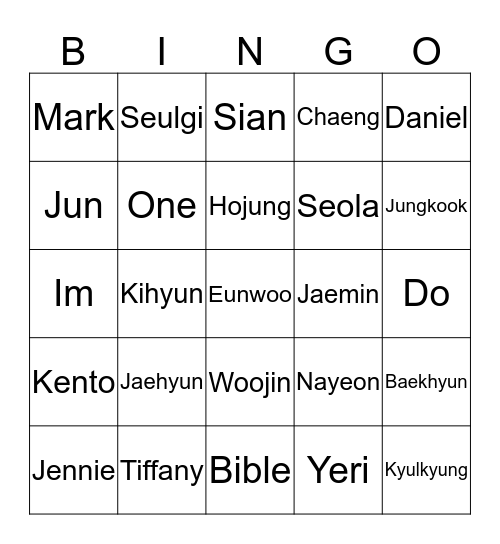 ENAEUNWOO97 Bingo Card