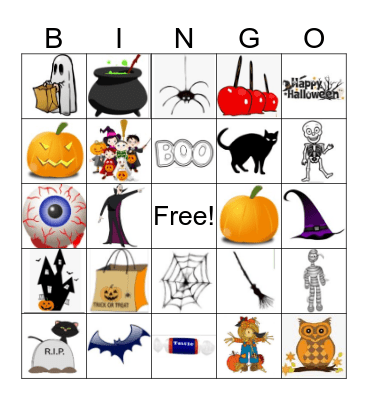 Halloween Fun Bingo Card