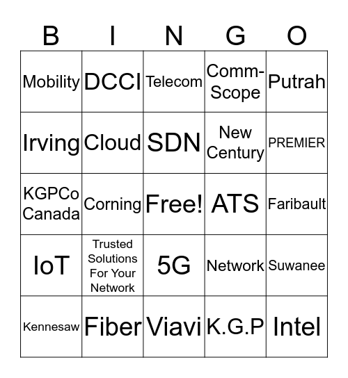 KGPCo Bingo Card