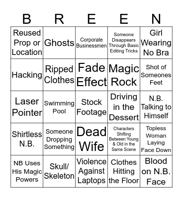 Breengo Bingo Card