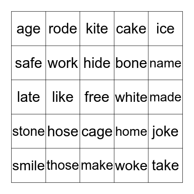 Bingo Card