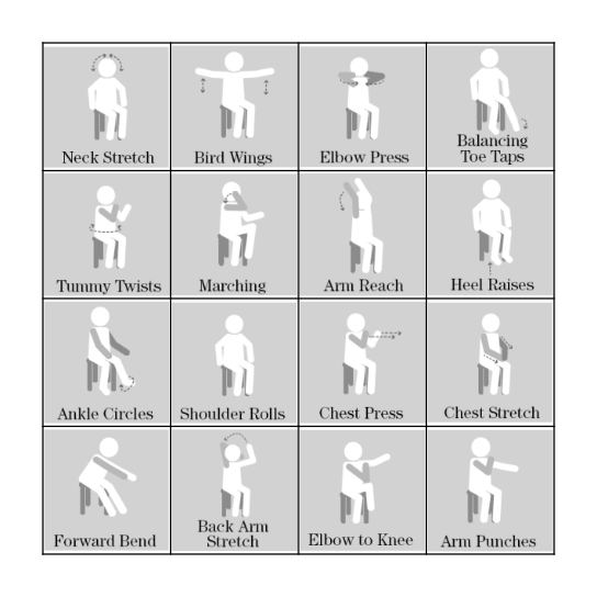 Stretching Bingo Card