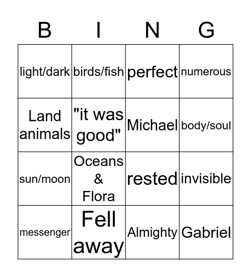 First Article Bingo Card