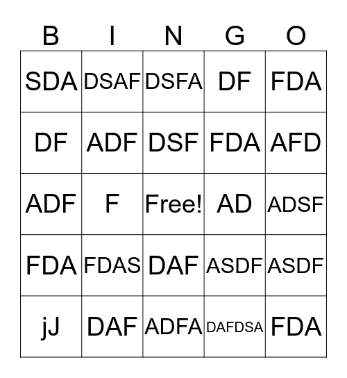 Great Plains Food Bank  Bingo Card