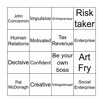 Enterprise Bingo Card