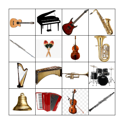 Bingo des instruments Bingo Card