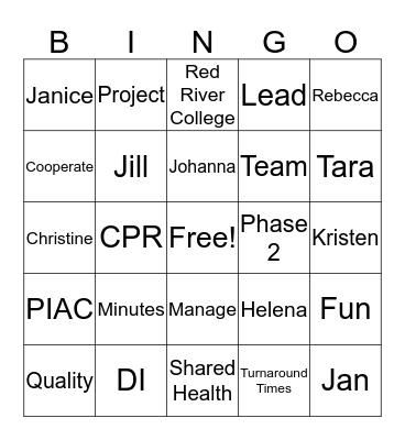 DI FUN Bingo Card