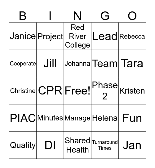 DI FUN Bingo Card