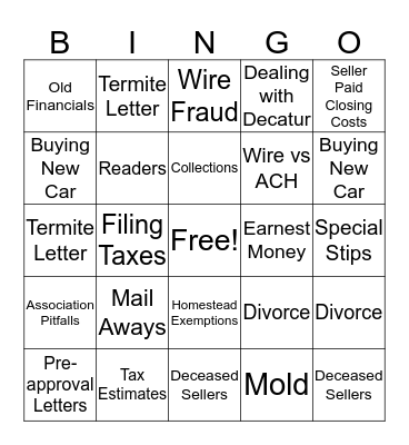 Bingo Card