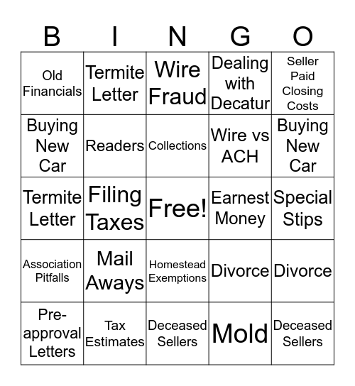 Bingo Card