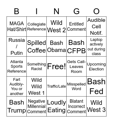 Continuing Ed Bingo  Bingo Card