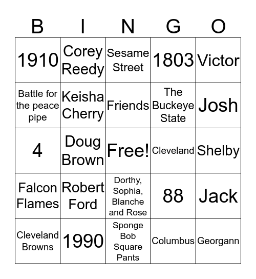 Custodial and Maintenance Staff Appreciation Bingo Card