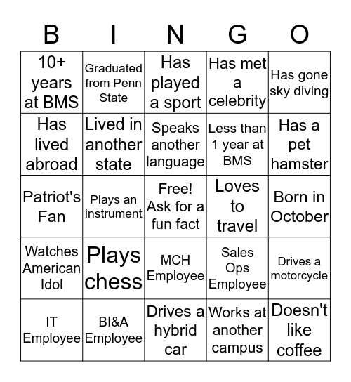 Bingo Card