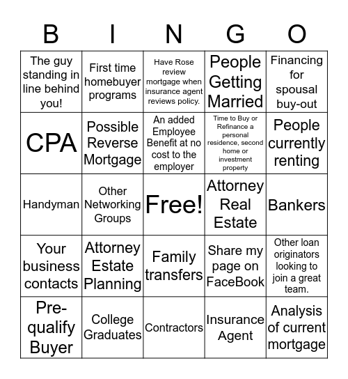 RMS Bingo Card