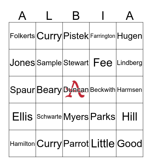 FRIDAY NIGHT LIGHTS Bingo Card