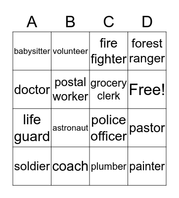 POD 1 Bingo Card