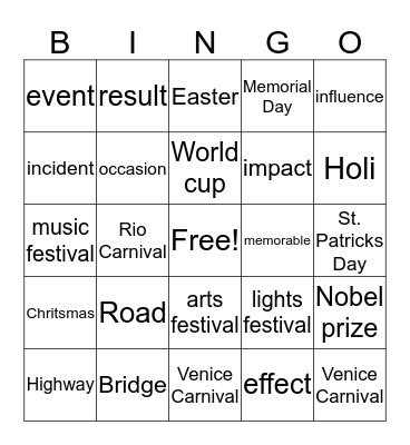 Let´s play Bingo Card