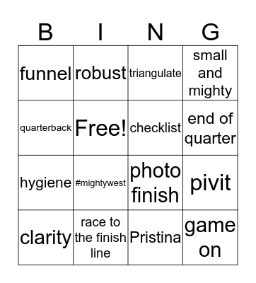 West Bingo Card