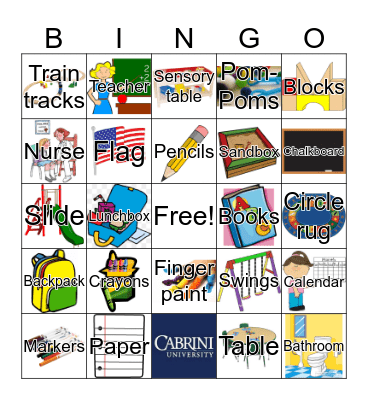 What is in our School Map? Bingo Card