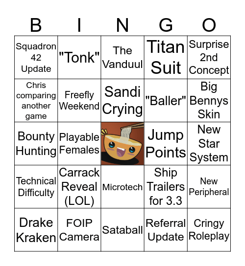 CitizenCon Bingo Card