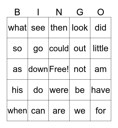 OCTOBER Bingo Card