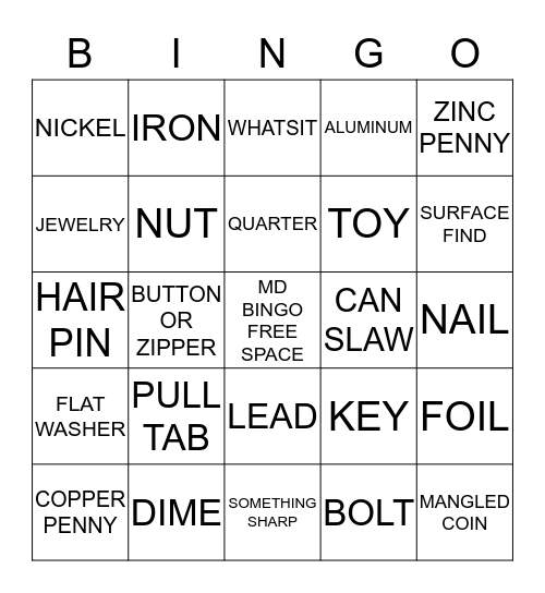 WHITE'S ELECTRONICS BINGO 2018 - ROUND 1 Bingo Card