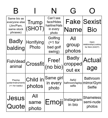 Bumble Bingo Card