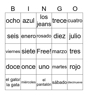 Review 1-3 Bingo Card