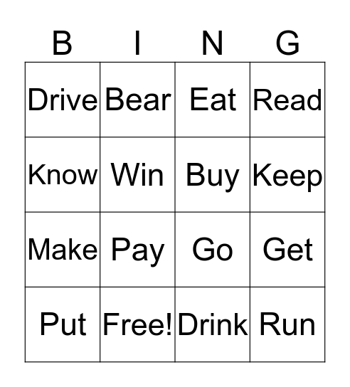 Supimpa Bingo Card