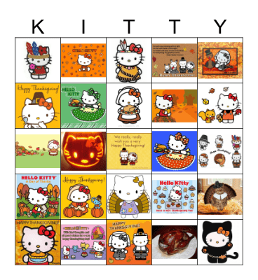 HELLO THANKSGIVING Bingo Card