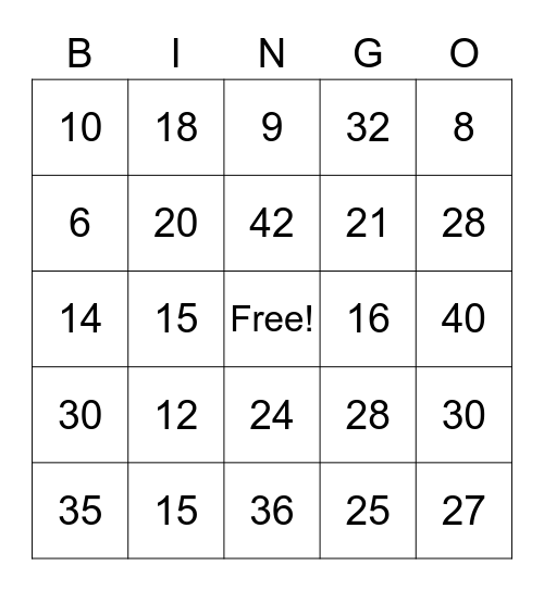 multiplication-bingo-card