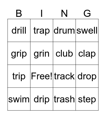 Blend Bingo Card