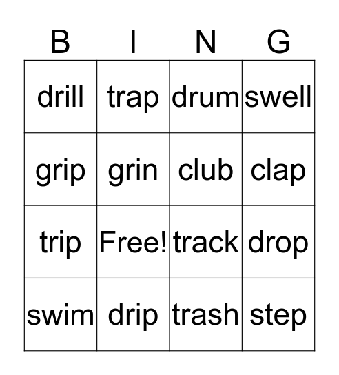 Blend Bingo Card