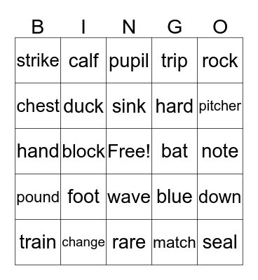 BINGO Card