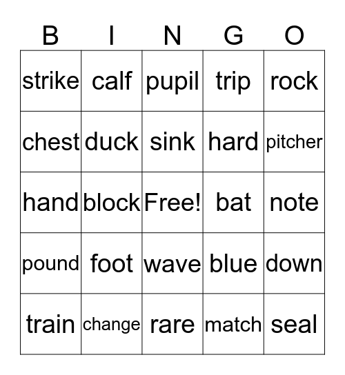 BINGO Card