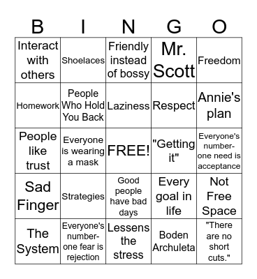 You Either Get It Or You Don't Bingo Card