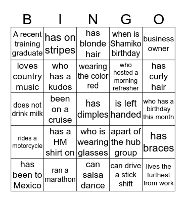 MPCG Bingo Card