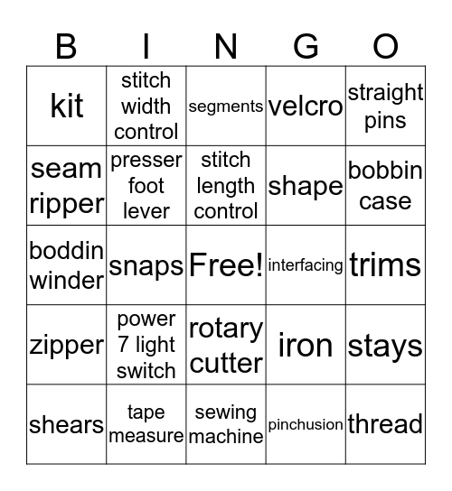 BINGO Card