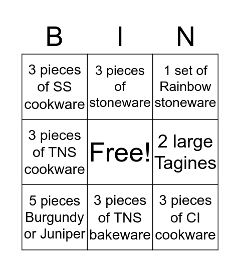 BINGO 10/14-10/20 Bingo Card