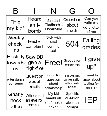 PTC BINGO Card