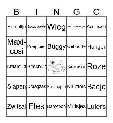 Baby Bingo Card