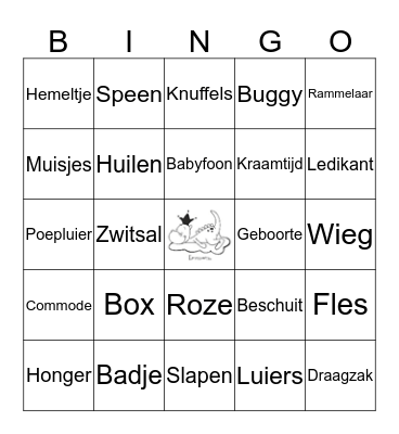 Baby Bingo Card