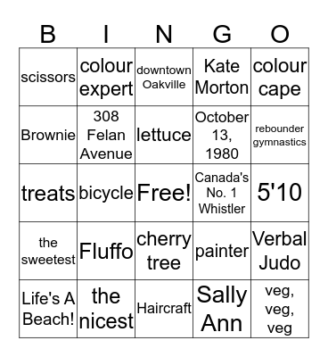Lindsay Leigh Bingo Card