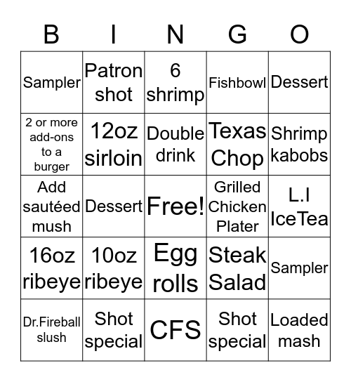 5D Bingo Card