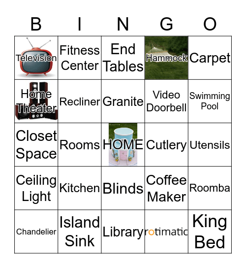 HOUSEWARMING Bingo Card